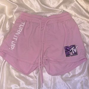 MTV Vintage pink shorts with drawstring